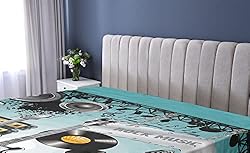 Ambesonne Rock Music Fitted Sheet, Concert Pattern