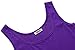 Herou Women Summer Beach Casual Flared Tank Dress (Large, Dark Purple)