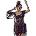 Novias Fashion Sexy Swimsuit Bikini Cover Up Floral Lace Mini Beach Dress Beachwear