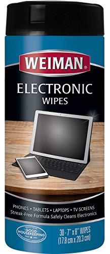 Weiman Anti-Static Electronic Cleaning Wipes For LCD Screens, Computers, TVs, Tablets, E-readers, Smart Phones, Netbooks, and Touchscreens (30 Wipes)