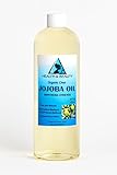 Jojoba Oil Clear Organic Refined by H&B OILS CENTER Cold Pressed Premium Quality Natural 100% Pure 16 oz