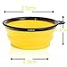COMSUN 2-Pack Collapsible Dog Bowl, Foldable Expandable Cup Dish for Pet Cat Food Water Feeding Portable Travel Bowl Orange and Yellow