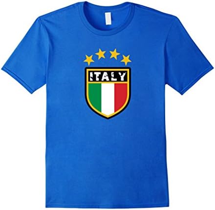Mens Kids's Italy Futbol - Italian Soccer Tee Shirt for boys Medium Royal Blue