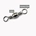 Pisfun 100/200pcs Swivels For Fishing Barrel Swivel with Solid Ring #14 #10 #8 #7 #6 #4 #2 #1 #1/0 #3/0 #5/0