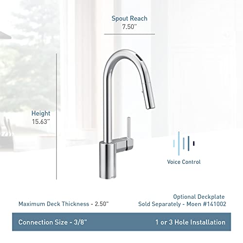 Moen 7565EVBL Align Smart Touchless Pull Down Sprayer Kitchen Faucet