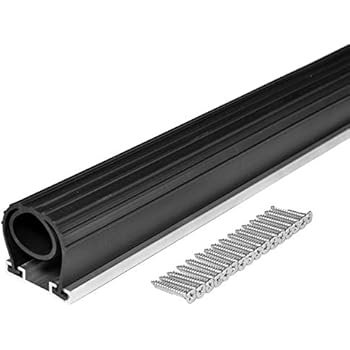 BOWSEN 10FT Heavy-Duty U+O Ring Universal Garage Door Bottom Seals Rubber Weatherstrip with Aluminum Track Retainer Kit