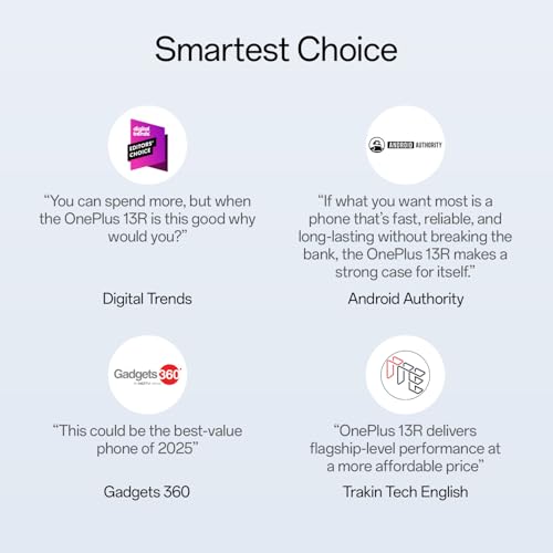 OnePlus 13R Dual SIM 256GB ROM + 12GB RAM (SOLO GSM | SIN CDMA) Smartphone 5G desbloqueado de fábrica (Nebula Noir) - Versión internacional