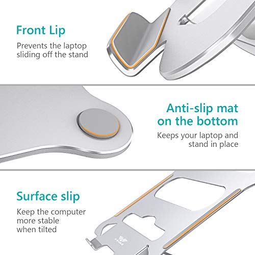 SAVFY Laptop Stand, Ergonomic Multi-Angle Height Adjustable Laptop Stand Holder, Aluminum Light Weight Adjustable Laptop Stand for 10\'\'-17\'\' MacBook, iPad, Notebook, Tablet