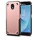 FastSun Slim Hybrid Shockproof Rubber Armor Case for Samsung Galaxy J7 J730 Pro (Rose Gold)