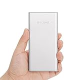 G-Cord (TM) 10000mAh Smart Aluminum Dual USB High Capacity Portable Charger External Battery Pack Power Bank for iPhone, Android, Samsung, iPad, HTC, LG, Motorola, Nexus, Smartphones, Tablet (Silver)