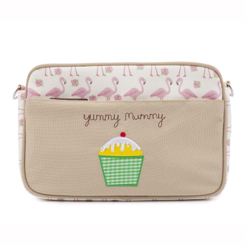 Pink Lining Mini Yummy Mummy Diaper Bag, Flamingo Walk