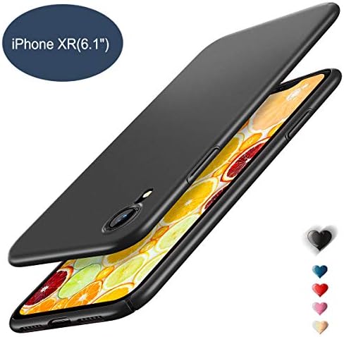 Phone Case for iPhone XR, Ultra Thin Slim XR Case Hard Plastic Protective Matte Phone Cover Case Full Protection Anti-scratch for iPhone XR (2018) 6.1 inch (Black)