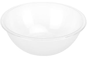 Clear Acrylic Salad and Serving Bowls, 12 inch Large Round Salad Fruit Buffet Serving Containers Dishes Tableware Reusable Cl