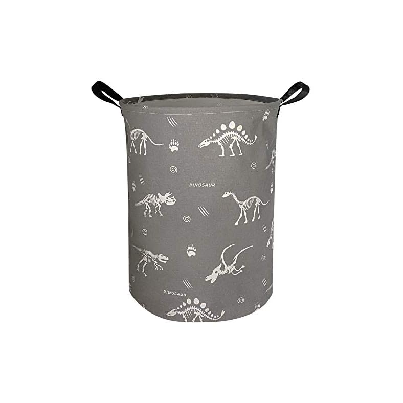 NTAOHAMPER Large Dinosaur Laundry Basket,Canvas Fabric Laundry Hamper,Collapsible Waterproof Storage Bin with Handles…