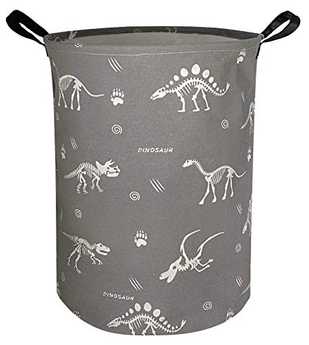 NTAOHAMPER Large Dinosaur Laundry Basket,Canvas Fabric Laundry Hamper,Collapsible Waterproof Storage Bin with Handles…