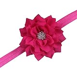 Weixinbuy Infant Baby Girl Cloth Rhinestone Flower Bow Band Headwear