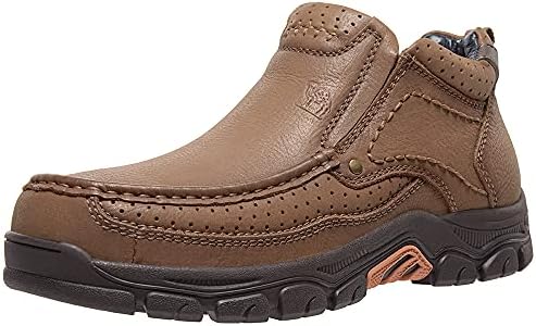 CAMEL CROWN Mens Slip On Loafer Mid-top Leather Casual Walking