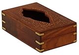 SouvNear SG-SNPR-055 Decorative Cover Tissue Box, 10 x 6 x 2, 5/8 Inches, Brown
