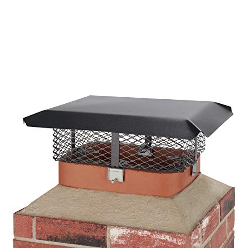 Shelter SCADJ-L-C Hy-C Sc Adjustable Large Multi-Fit Chimney Cap, 3/4 in Mesh, Black Galvanized Steel - Thumbnail 3