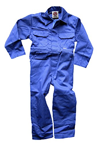 WWK / WorkWear King Boy's Kids Childrens Boilersuit Coveralls Overalls (Size 22, 2-3 Years, Royal Blue)
