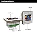 HELMER Wall Mount Bluetooth Receiver Volume Controller, in Wall Stereo Audio Amplifier with Touch Screen for USB,TF Card, FM Radio, Home Speaker System, White, L60thumb 2