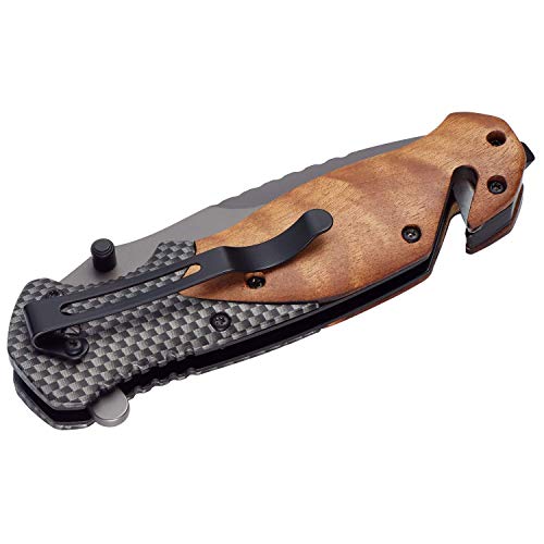 Unilove Folding Knife Pocket Knife Outdoor Survival KnifeÂ Tactical Knife with Sheath for Camping Hunting Survival and Outdoor