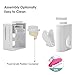 E-ROOM TREND Toothbrush Holder Wall Mounted Removable with Spare Adhesive Pads, Automatic Toothpaste Dispenser Bathroom Organization Space Saving Perfect for Home Dormitory Use 2 Cup Set (A001)