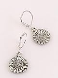 Circle Sunflower Earrings