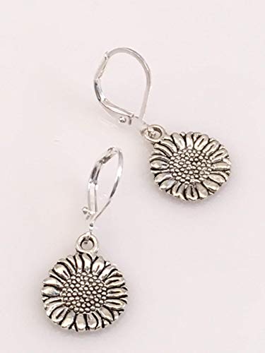 Circle Sunflower Earrings