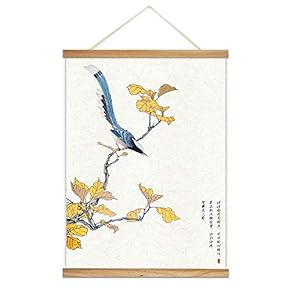 Hanging Poster with Wood Frames Chinese Ink Painting...