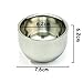 Men's Durable Shave Soap Cup Shinning Stainless Steel Shaving Mug Bowl