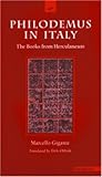 Philodemus in Italy: The Books from Herculaneum (The Body, In Theory: Histories of Cultural Material by