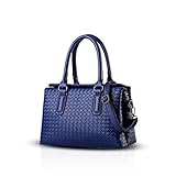 Nicole&Doris 2016 All-match women ladies big large handbag cross-body shoulder bag Korean style new fashion woven bag(Sapphire)