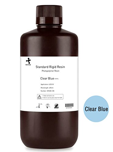 NOVA3D 3D Printer Resin for UV Curing LCD DLP Printing Machine (500g, Clear Blue)