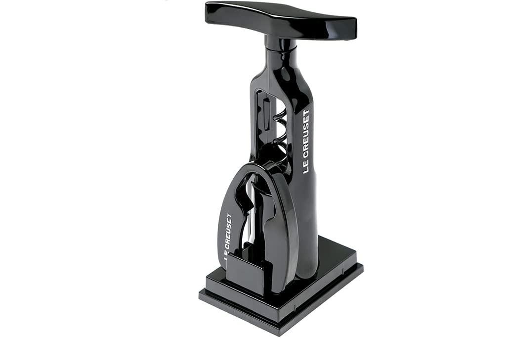 Le Creuset Classic Table Model Corkscrew with Foil Cutter Gift Set, GS 100, Plastic, Black Onyx, 49800001400000