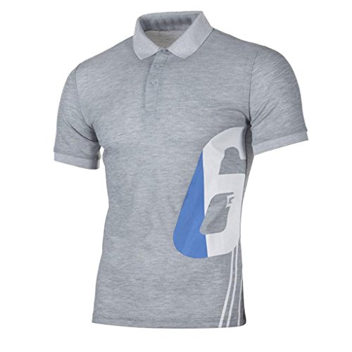 NREALY Fashion Personality Men's Summer Casual Slim Short Sleeve T Shirt Top Blouse