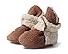 Zutano - Cozie Fleece Furry Lined Bootie With Grippers -Chocolate - Size 18 month