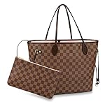 Womens Shoulder Bag MM 32cm brown damier with pink inside