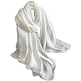 Samiwey Long Silk Feeling Satin Scarf Smooth Lightweight Sunscreen Satin Shawls Wrap Headscarf for Women
