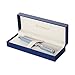 Waterman Perspective Azure Rollerball Pen, Pale Blue Satin with Chrome Trim, Fine Point with Black Ink Cartridge, Gift Box