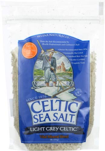 Celtic Sea Salt Light Grey, 16 Ounce Resealable Bag (Pack of 6)
