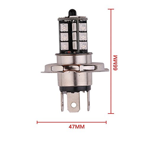 Keyecu 2 Pieces 12V 27-SMD 5050 Multi-Color RGB LED Replacement Bulbs For Fog Lights or Driving Lights with Remote (H4)