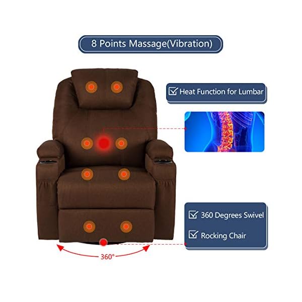 Esright Massage Recliner Chair The Home Kitchen Store