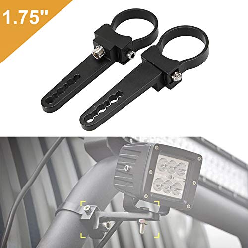 Mounting Brackets for LED light bar, ALAVENTE 2 Pcs 1.75" Tube Clamps Bull Bar Nudge Bar Tube Clamp Mounting Bracket Kit