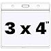 Mifflin-USA Card Protector (Clear, 4x3 Inches, 25 Pack), Waterproof and Resealable Horizontal Plastic ID Name Badge Holders
