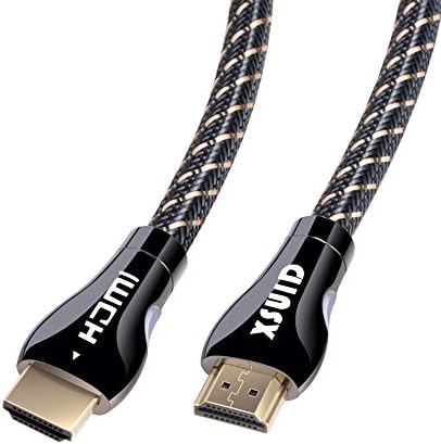 High Speed HDMI 2.0 Cable XSUID LED HDMI Cable 6.5ft 8Gbps [Supports 4K 2160p, HD 1080p, 3D, Ethernet] - 30AWG Braided Cord - Audio Return Video for PC, 3D Television, Xbox360, PS3/4, TV and More (2m)