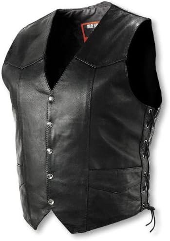 Interstate Leather Tall Men's Basic Vest with Side Lace (XXX-Large)