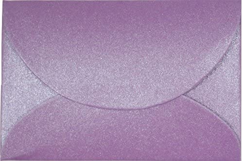 Iridescent Gift Card Envelopes (50 Pack) - Elegant Mini Envelopes Perfect for Wedding Placeholders, Name Cards, Thank You Notes, Flower Arrangements, and Gift Tags (Lavender Purple)