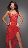 Modes Plus Size Womens Sexy See Through Lace Lingerie Gown Maxi Long Dress Set
