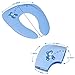 Gimars Portable Folding Reusable Travel Toilet Potty Training Seat Covers Liners with Carry Bag for Babies, Toddlers and Kids, Blue